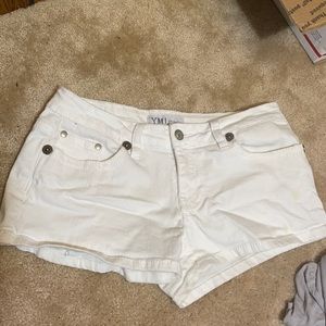 White Jean Shorts